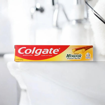 Colgate Miswak Toothpaste 75ml – Natural Herbal Extract with Fluoride & Calcium for Stronger Teeth - Damoo
