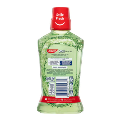 Colgate Plax Refreshing Tea Mouthwash 500ml – Long Lasting Fresh Breath & Plaque Protection - Damoo