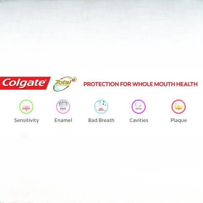 Colgate Total 12 Clean Mint Toothpaste – 100ml | Advanced 12-Hour Whole Mouth Protection with Mint Flavor – Fights Bacteria on Teeth, Tongue, Cheeks & Gums – Helps Prevent Plaque, Tartar, Cavities & Stains - Damoo