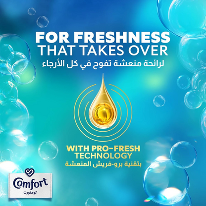 Comfort Blue Love Concentrated Fabric Softener – 2 x 1L Twin Pack – 9x Fragrance Power, Color Protection & 11-in-1 Fabric Care - Damoo