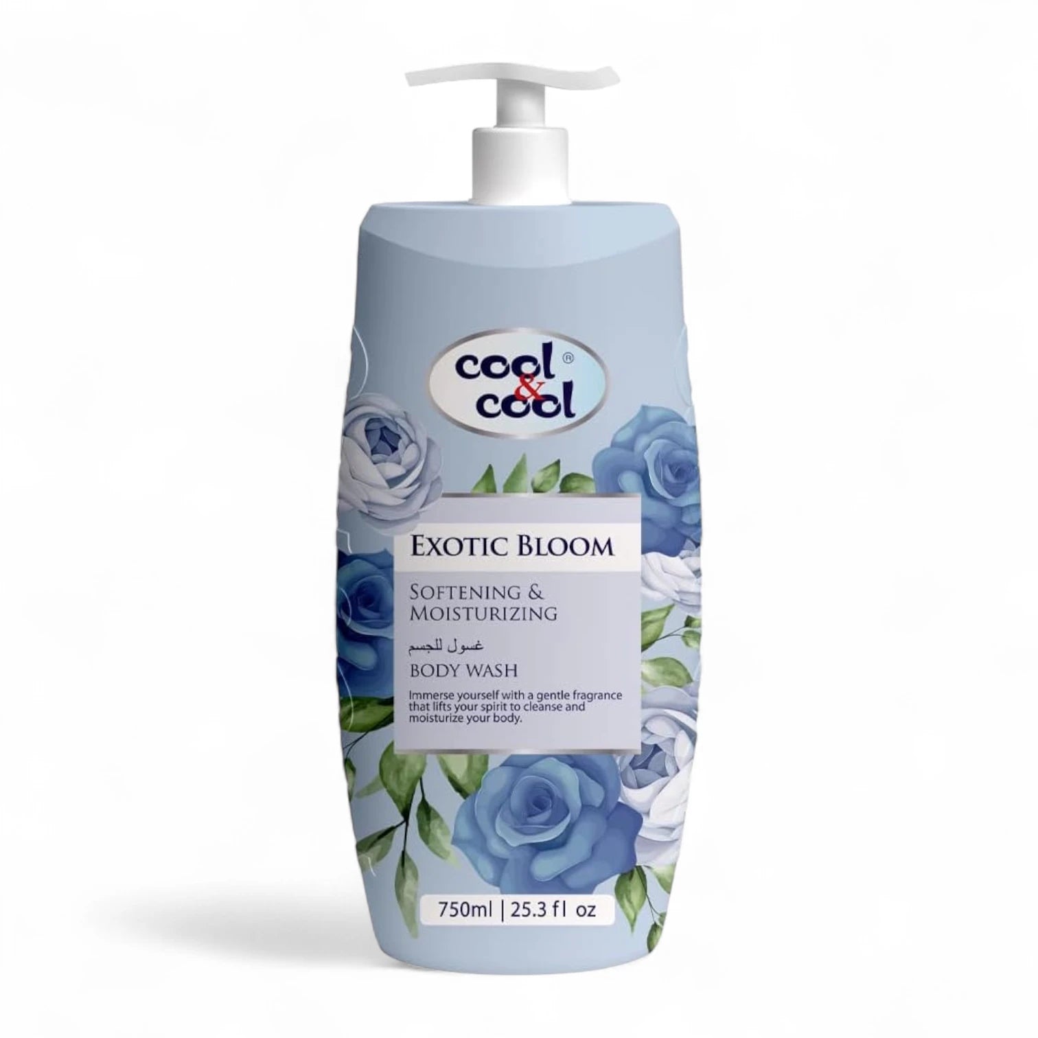 Cool & Cool Exotic Bloom Body Wash with Vitamin E – Antibacterial, Moisturizing & Skin-Softening Shower Gel – 750ml - Damoo
