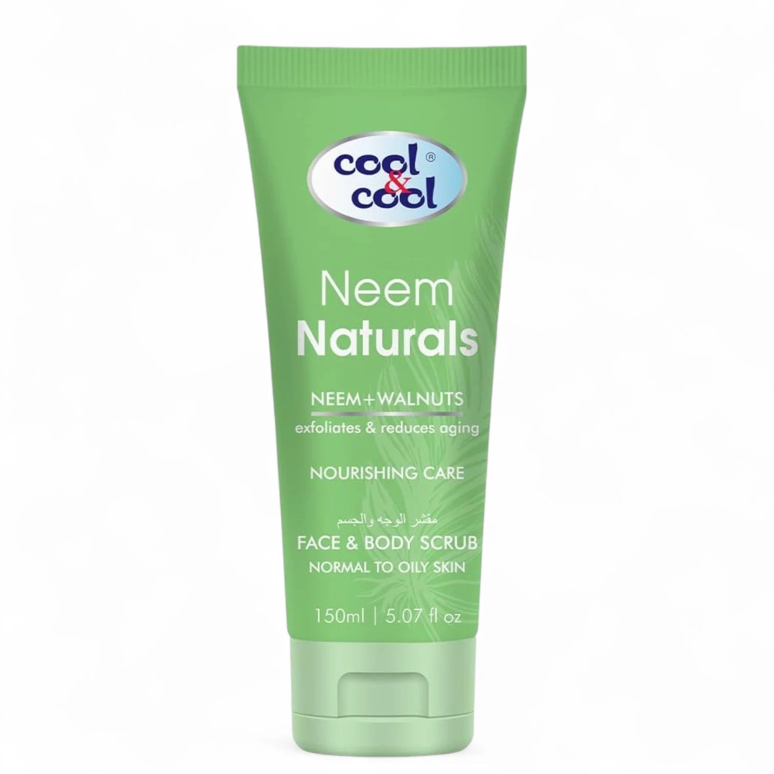 Cool & Cool Neem Naturals Face & Body Scrub – 150ml | Neem & Walnut Exfoliating Scrub for Normal to Oily Skin | Deep Cleansing, Oil Control & Moisturizing Formula - Damoo