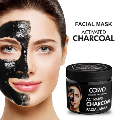 Cosmo Activated Charcoal Face Mask 200g – Deep Pore Cleansing, Oil Control & Blackhead Removal for Clear, Radiant Skin - Damoo
