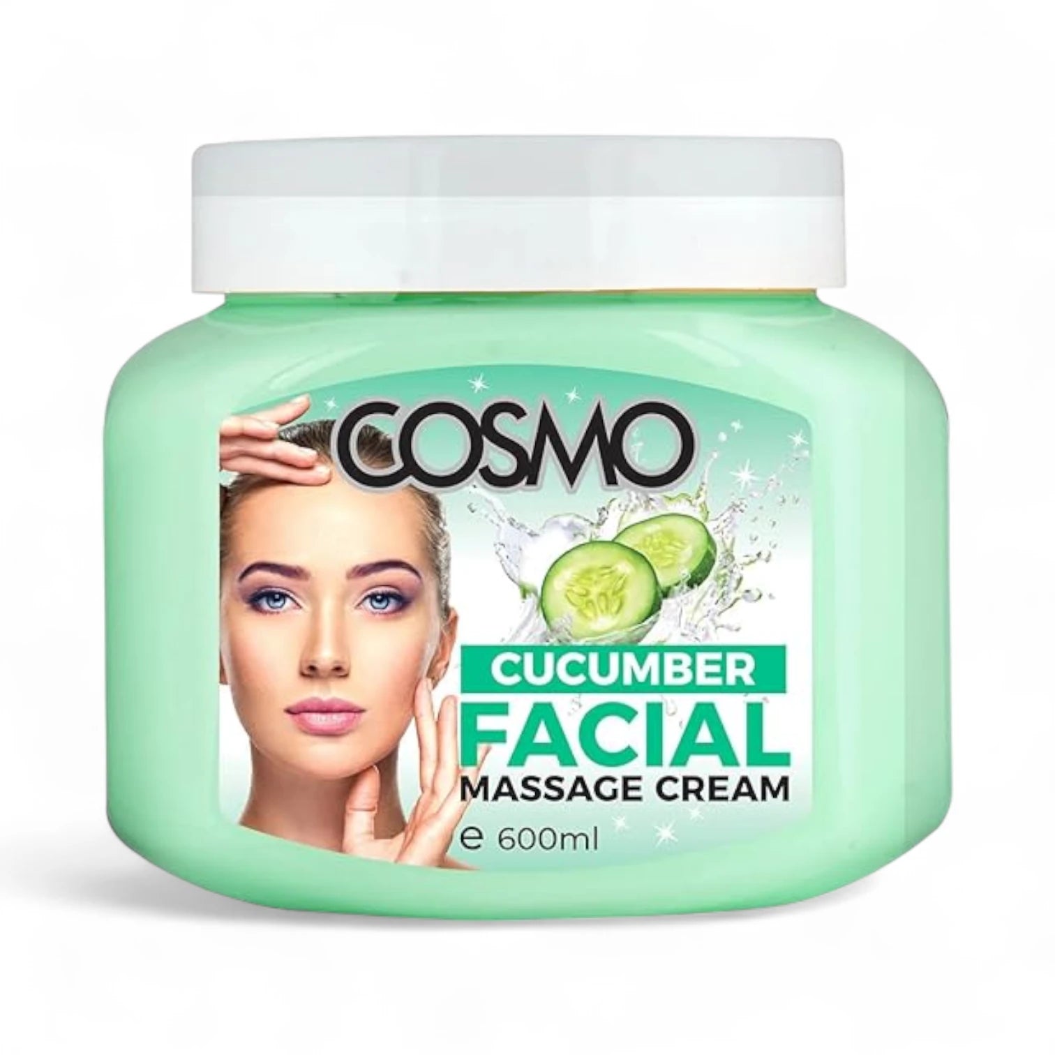 COSMO Cucumber Facial Massage Cream 600ml – Hydrating, Cooling & Skin-Toning Moisturizer for Daily Use - Damoo