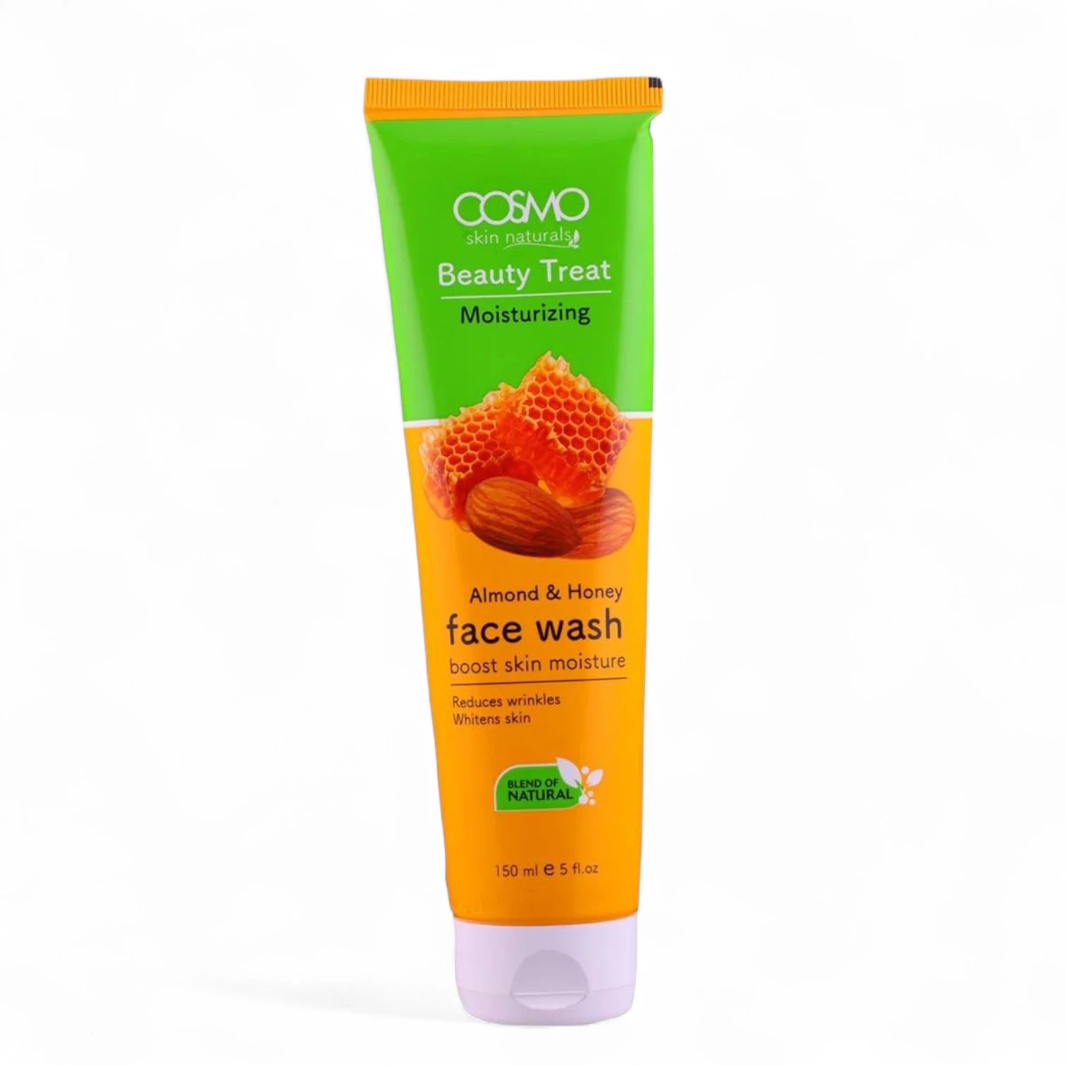 COSMO DESIGNS Almond & Honey Face Wash – 150ml | Deep Moisturizing Cleanser for Glowing Skin | Reduces Wrinkles & Brightens Complexion | For All Skin Types - Damoo