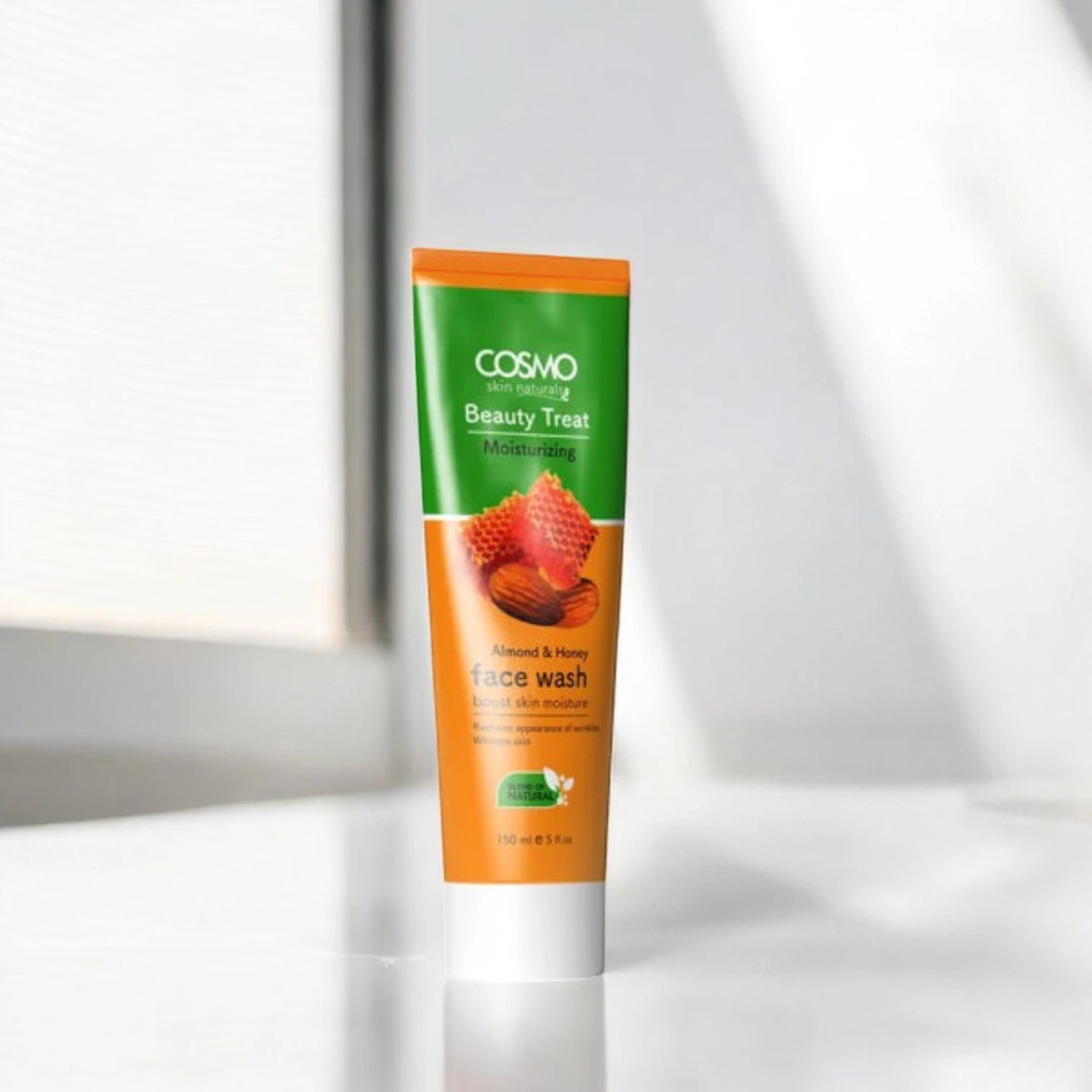COSMO DESIGNS Almond & Honey Face Wash – 150ml | Deep Moisturizing Cleanser for Glowing Skin | Reduces Wrinkles & Brightens Complexion | For All Skin Types - Damoo