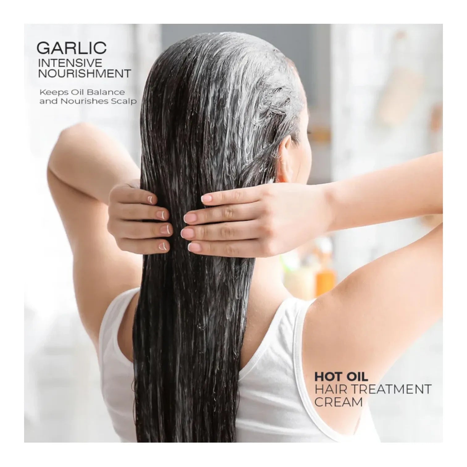 COSMO Garlic Hot Oil Hair Treatment Cream 1000ml – Intensive Repair & Nourishment for Dry, Damaged Hair | Promotes Hair Growth & Strength | Deep Conditioning Mask - Damoo