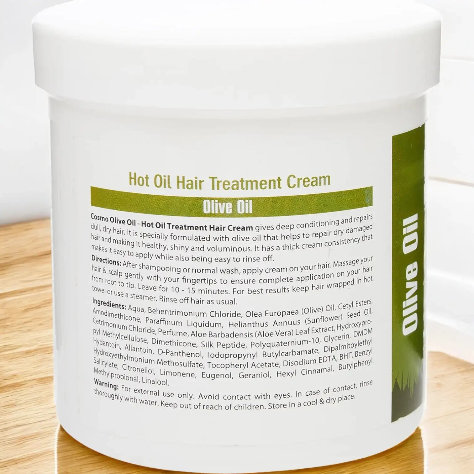 Cosmo Natural Hair Care Hot Oil Treatment with Olive Oil – 1000ml Deep Conditioning Hair Mask – Strengthening Formula with Natural Extracts – Preservative-Free - Damoo