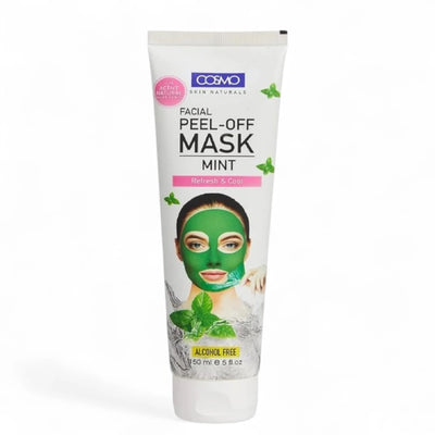 Cosmo Skin Naturals Mint Peel-Off Mask – 150ml | Refreshing Alcohol-Free Facial Mask with Natural Mint Extract | Removes Dead Skin, Whiteheads & Dark Spots | For Men & Women - Damoo