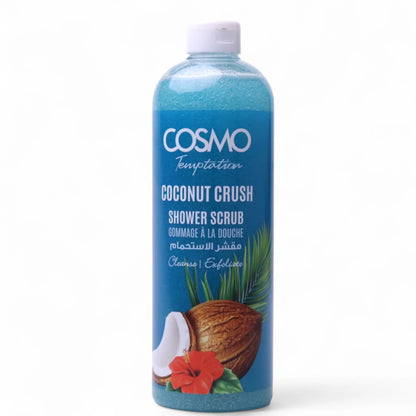 COSMO Temptation Coconut Crush Shower Scrub 1000ml – Exfoliating & Moisturizing Body Wash with Coconut Extract for Soft, Glowing Skin - Damoo