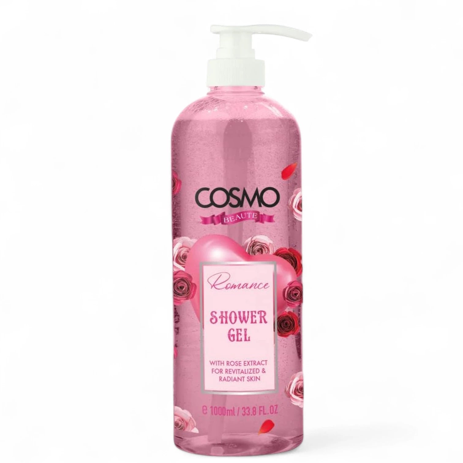 Cosmo Temptation Romance Shower Gel – Luxurious Rose-Scented Body Wash for All Skin Types, 1000ml - Damoo