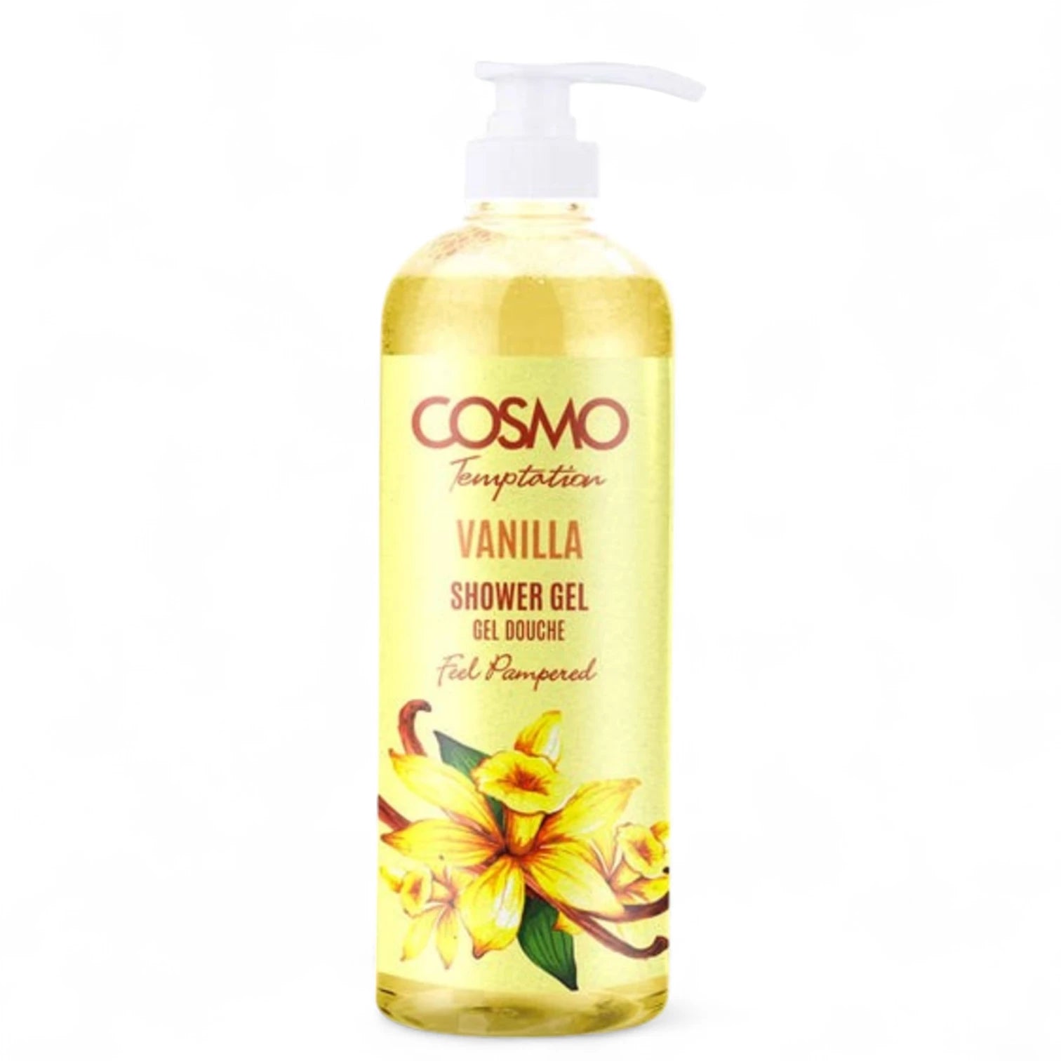 Cosmo Temptation Vanilla Shower Gel  1000ml – Nourishing Creamy Body Wash with Aloe Vera, Shea Butter & Vitamin E - Damoo