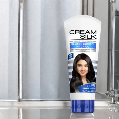Cream Silk Hair Reborn Damage Control Conditioner 2 x 180ml | With Fiber Repair Complex | Advanced Reborn Technology for Damaged Hair - Damoo
