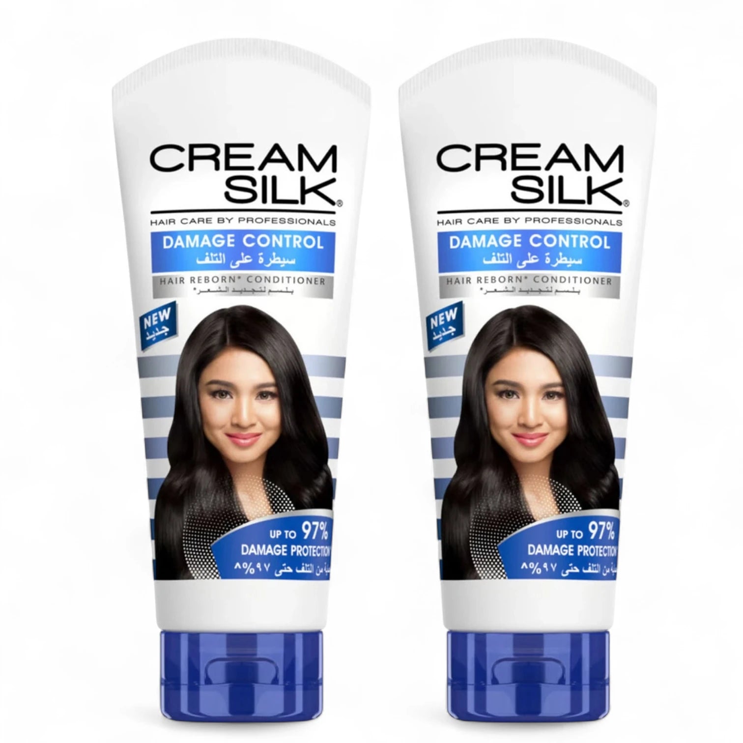 Cream Silk Hair Reborn Damage Control Conditioner 2 x 180ml | With Fiber Repair Complex | Advanced Reborn Technology for Damaged Hair - Damoo