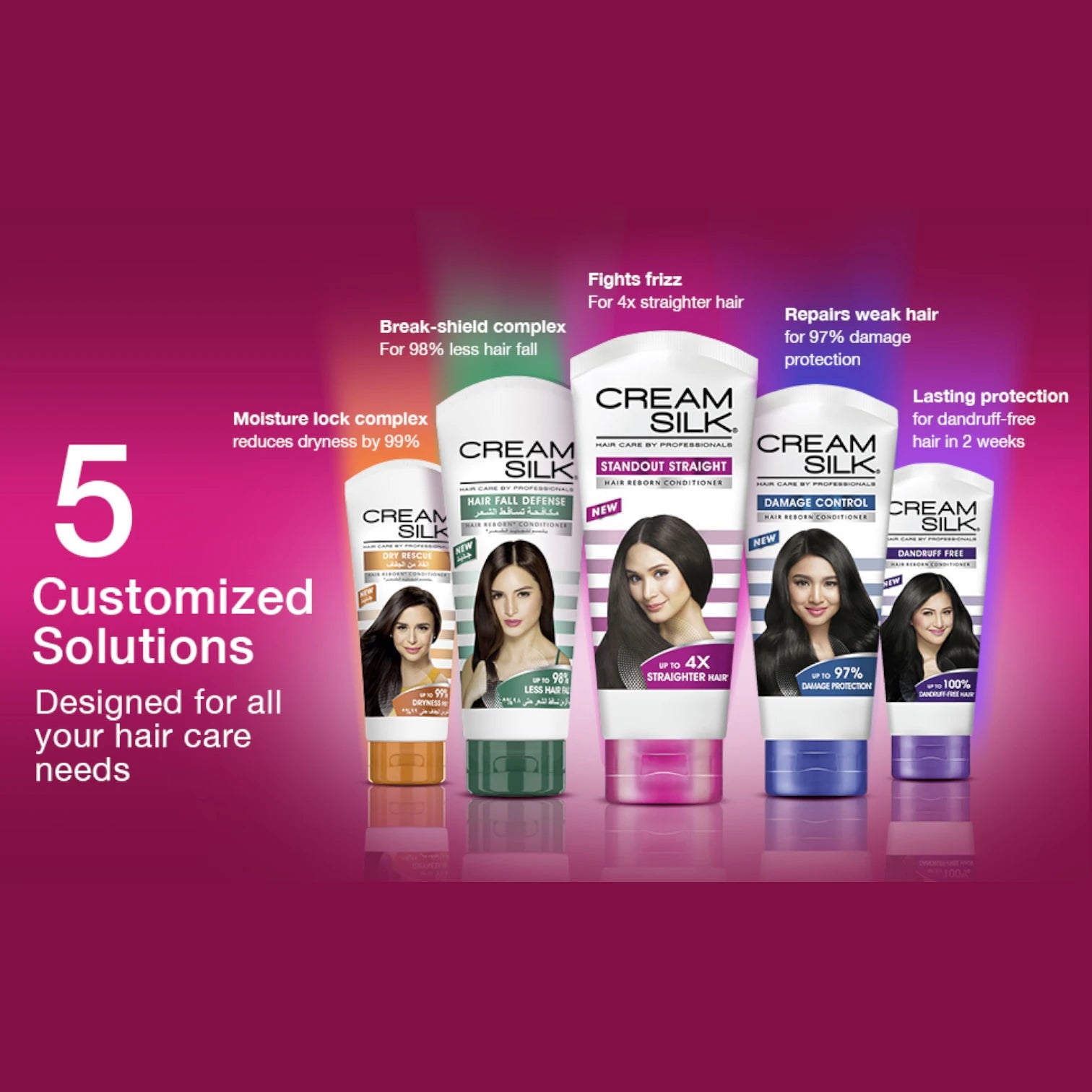 Cream Silk Standout Straight Conditioner for Frizzy, Unmanageable Hair | Advanced Hair Reborn Technology | Frizz Defense Complex - Damoo