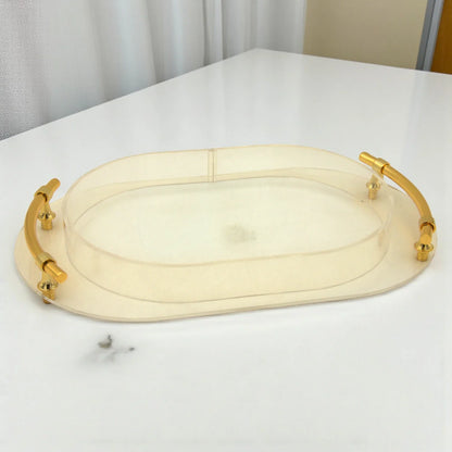 Crystal House Clear Cake Display Box with Textured Dome & Gold Handle – Elegant Dessert Container for Cakes, Pastries & Treats - Damoo