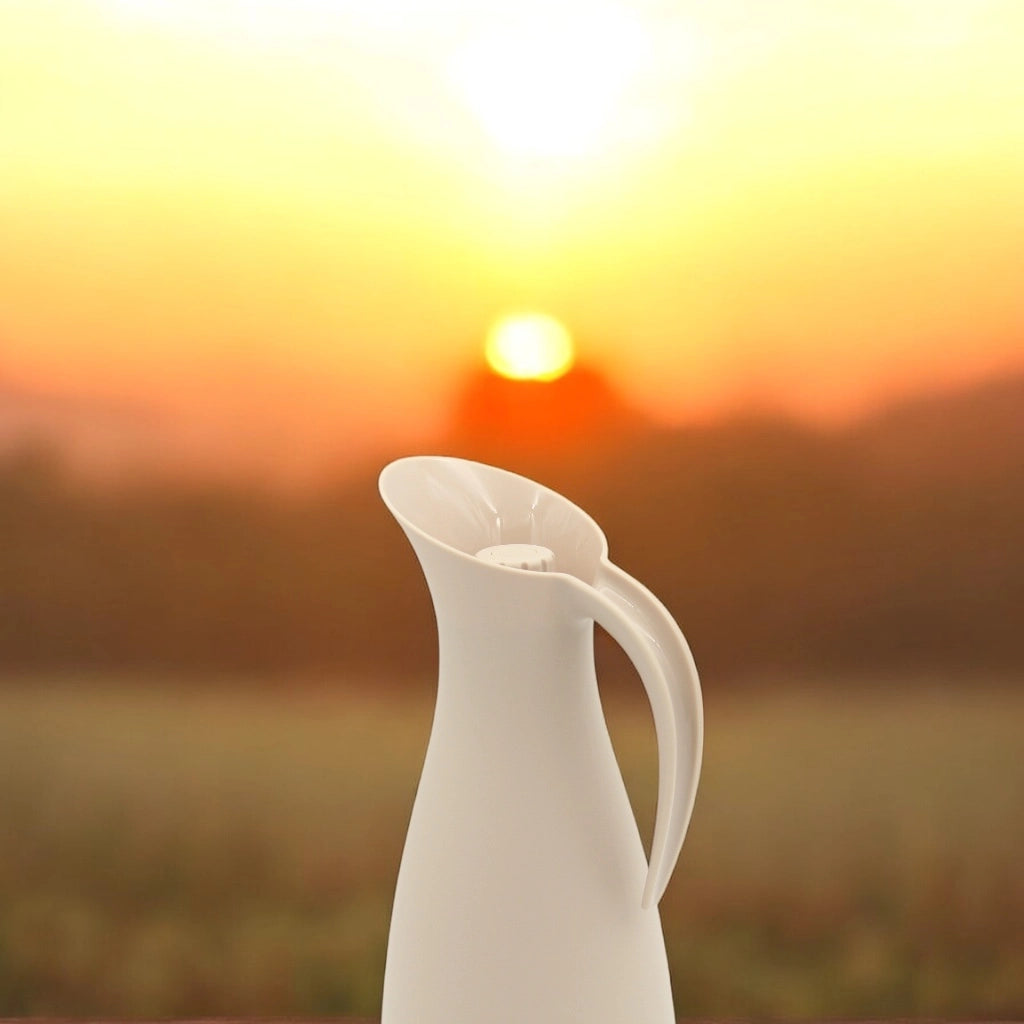 Crystal House Vacuum Flask – 1.0L Glass Thermal Flask | Keeps Hot for 12h & Cold for 24h - Damoo