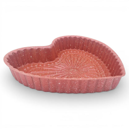Carbon Steel Heart Shaped Non-Stick Cake Pan – Romantic Baking Mold, Two Sizes & Two Colors Available (4H x 25L × 25W CM | 4H x 21L × 21W CM) - Damoo