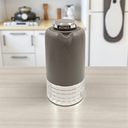 GERMAX Original Modern Matte Vacuum Flask 1L – Premium Gold & Silver Base Thermos | Double-Wall Insulated | 12H Heat / 24H Cold | Arabic Coffee & Tea Pot - Damoo