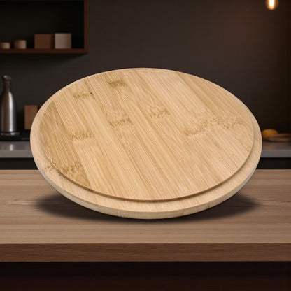 Textured Glass Cake Dome with Bamboo Base | Elegant Serving Display Cover for Cakes, Pastries & Cheese | Eco-Friendly & Modern Kitchenware