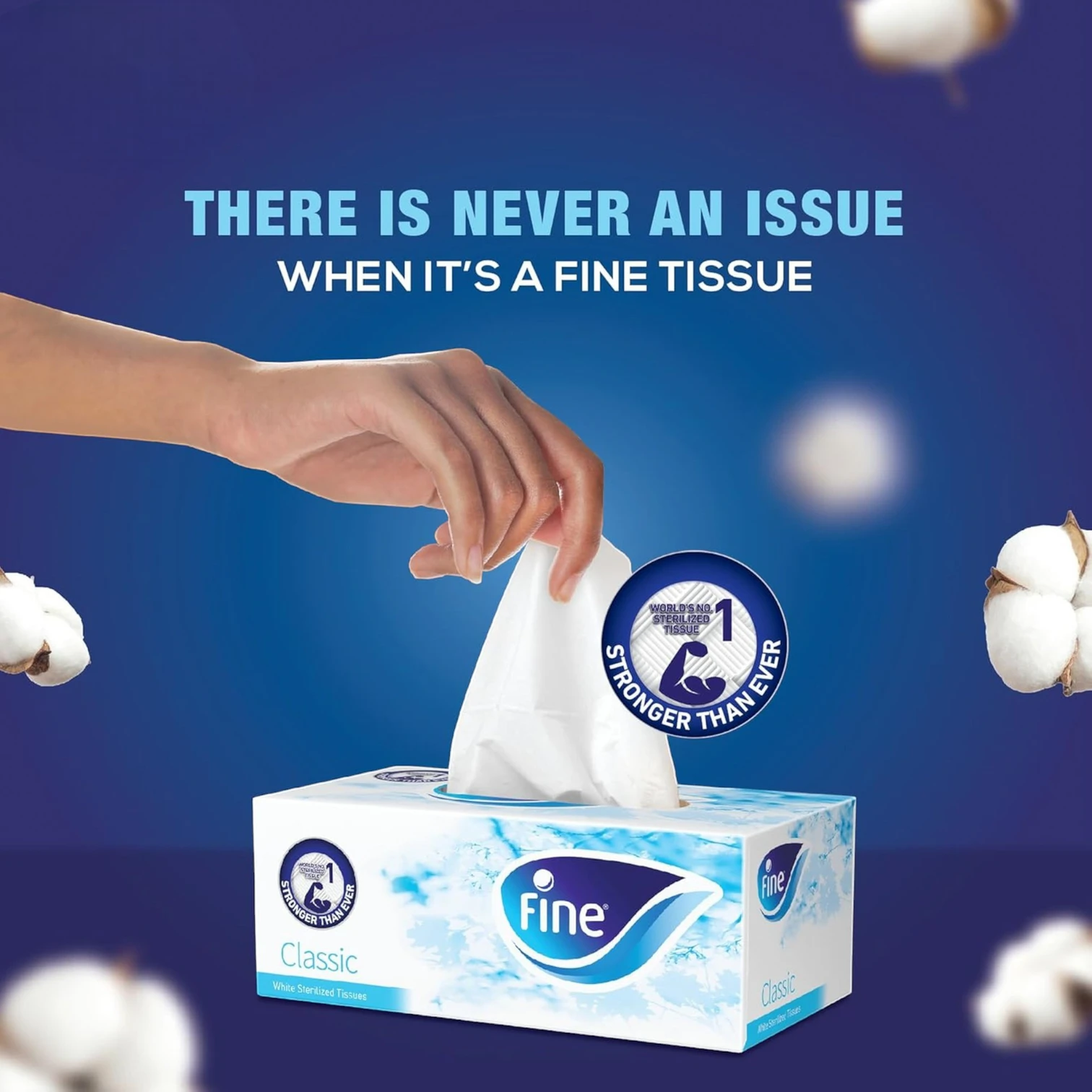 Fine Facial Tissue 130 Sheets X 2-Ply, Pack of 5 (4+1 Free) 🧻 | Sterilized Classic Variety Tissues for Germ Protection, Soft & Gentle for Home, Office & Travel - Damoo