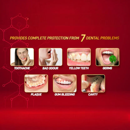 Dabur Red Ayurvedic Toothpaste for Teeth & Gums – 100 ML | Fluoride-Free Herbal Formula with Clove, Ginger, Peppermint & Tomar Seeds for Strong Teeth, Fresh Breath & Gum Health - Damoo