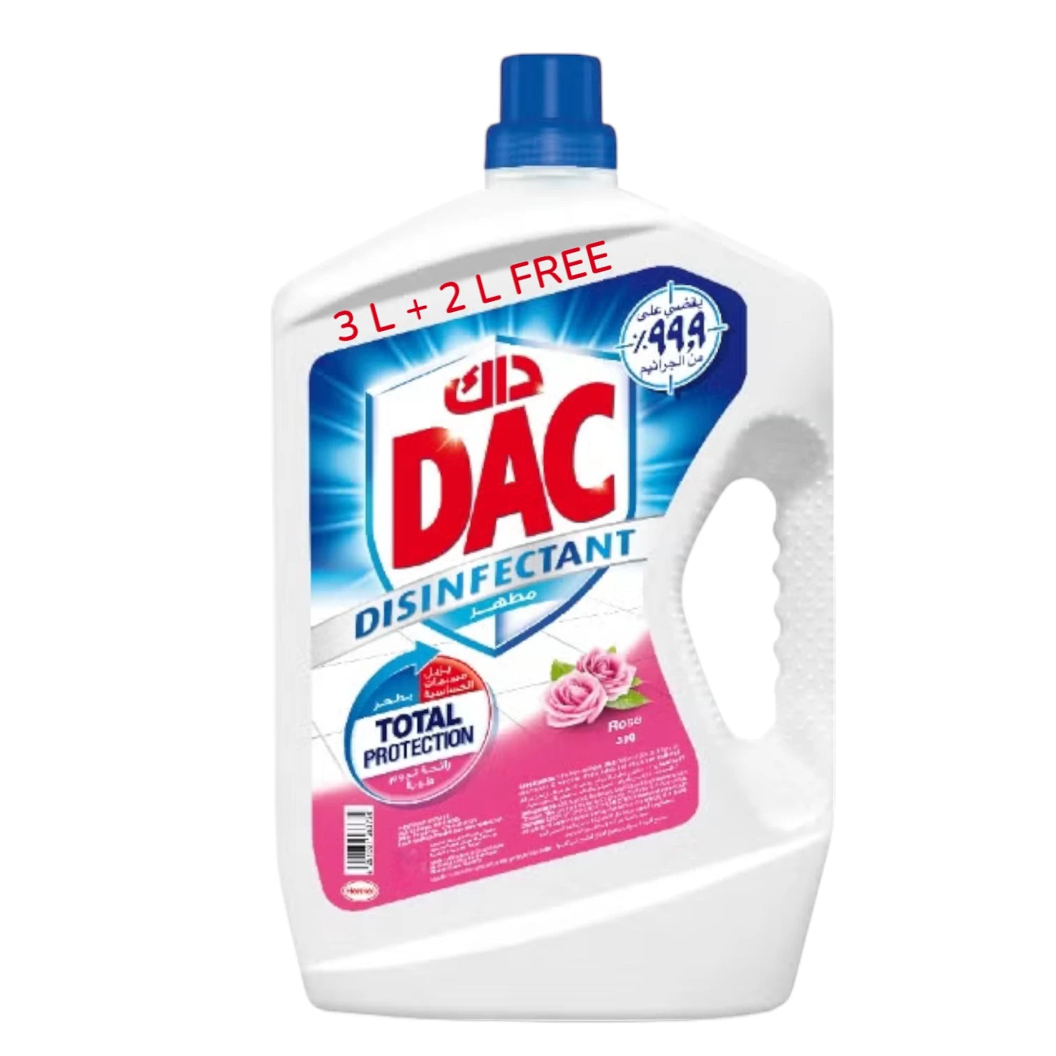 DAC Rose Disinfectant 5L (3L + 2L Special Offer) – Total Protection Formula | Kills 99.9% of Germs & Bacteria | German Technology - Damoo