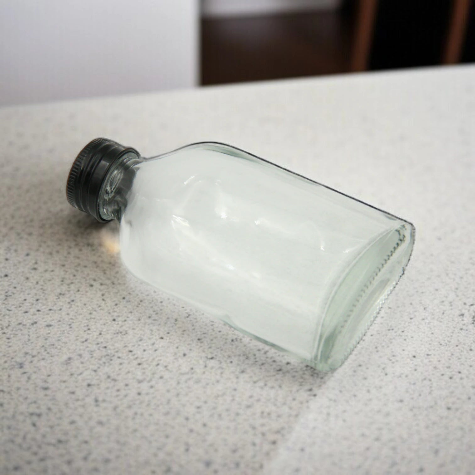Damoo 100ml Clear Glass Bottle with Black Screw Cap – Reusable Travel Bottle for Oils, Fragrances, or Liquids - Damoo