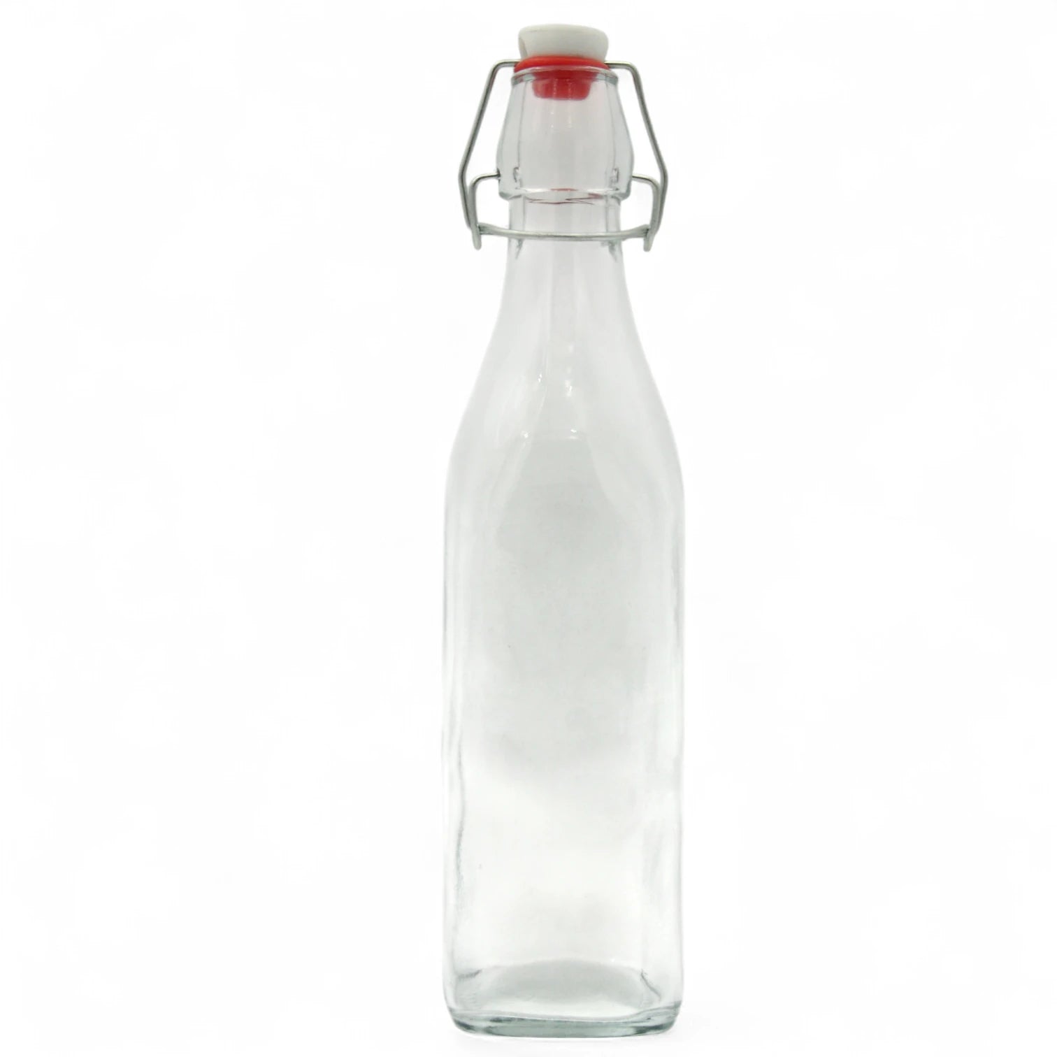 Damoo 1L Clear Glass Swing Top Bottle with Airtight Stopper – Reusable Beverage Storage Bottle for Water, Juice, Oil, Vinegar, Kombucha & More – Leakproof & Eco-Friendly - Damoo