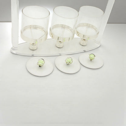 Damoo Acrylic Serving Jars with 3 Lidded – Elegant Candy, Dates, and Nut Display Organizer for Ramadan, Eid, and Home Entertaining - Damoo