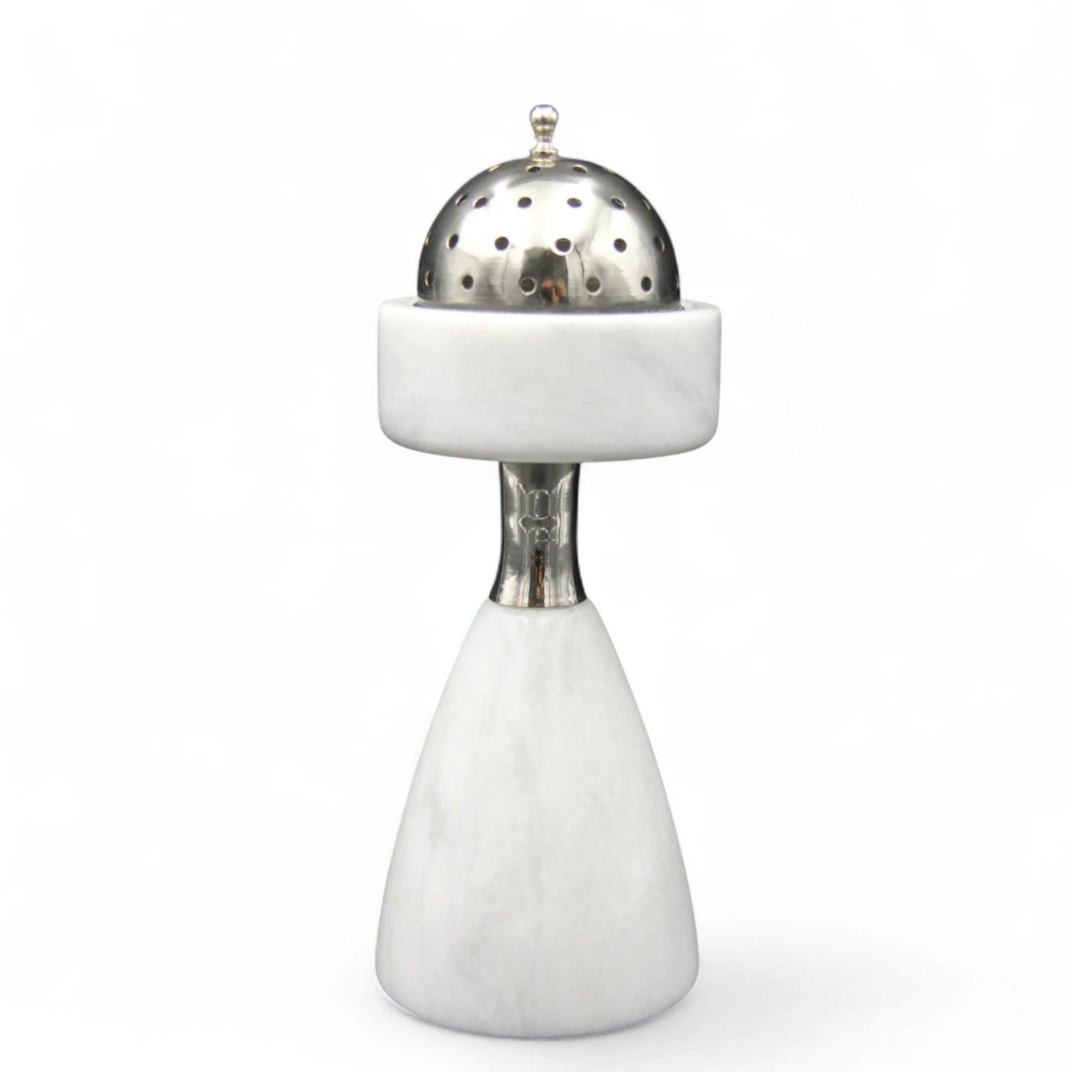 Damoo Arabic Design White Travertine Mabkhara – Handcrafted Marble Incense Burner for Bukhoor, Oud, and Bakhoor | Stone Mobkhar for Elegant Middle Eastern Decor - Damoo