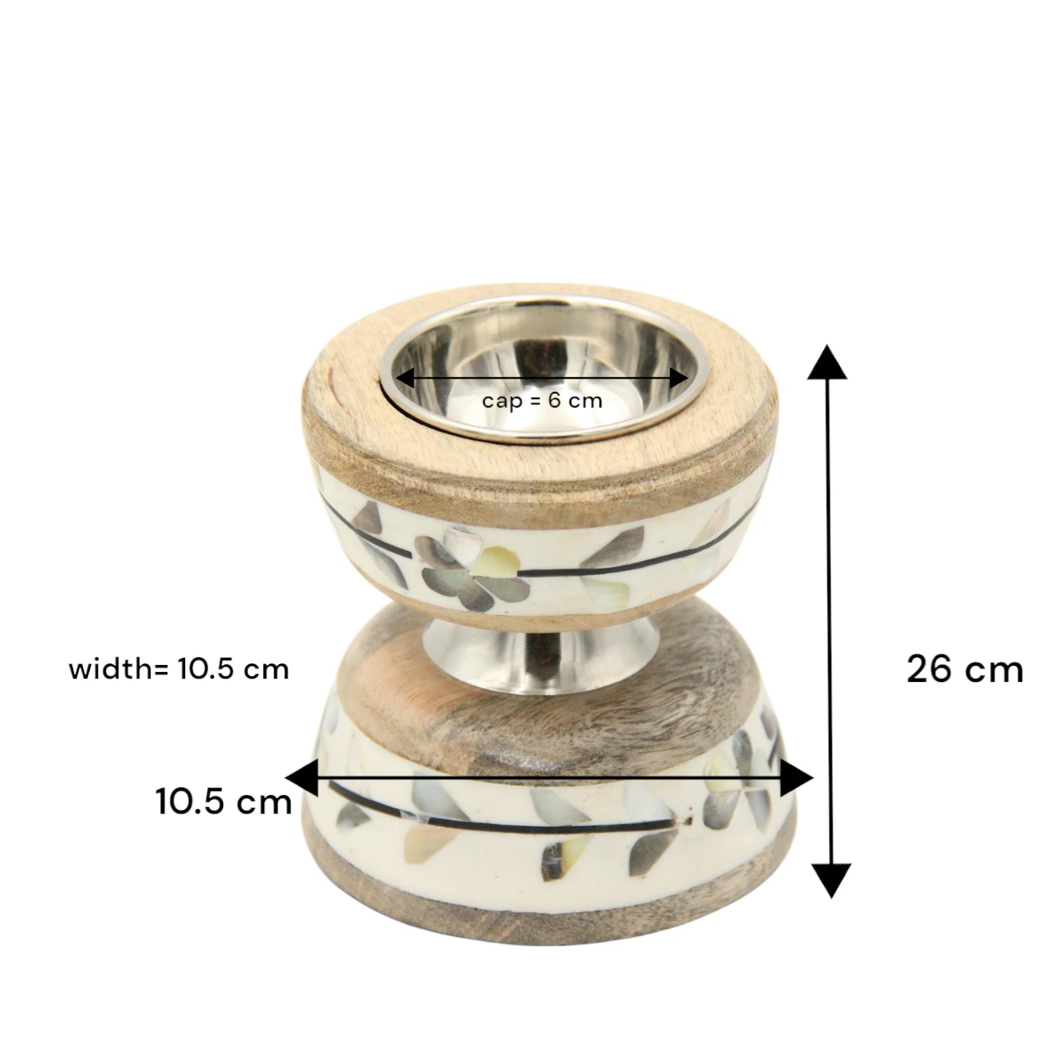 Damoo Arabic-Inspired Luxury Incense Burner Set with Floral Wood – Includes Decorative Metal Mabkhara & Clear Storage Box with Wooden Lid for Oud, Bukhoor - Damoo