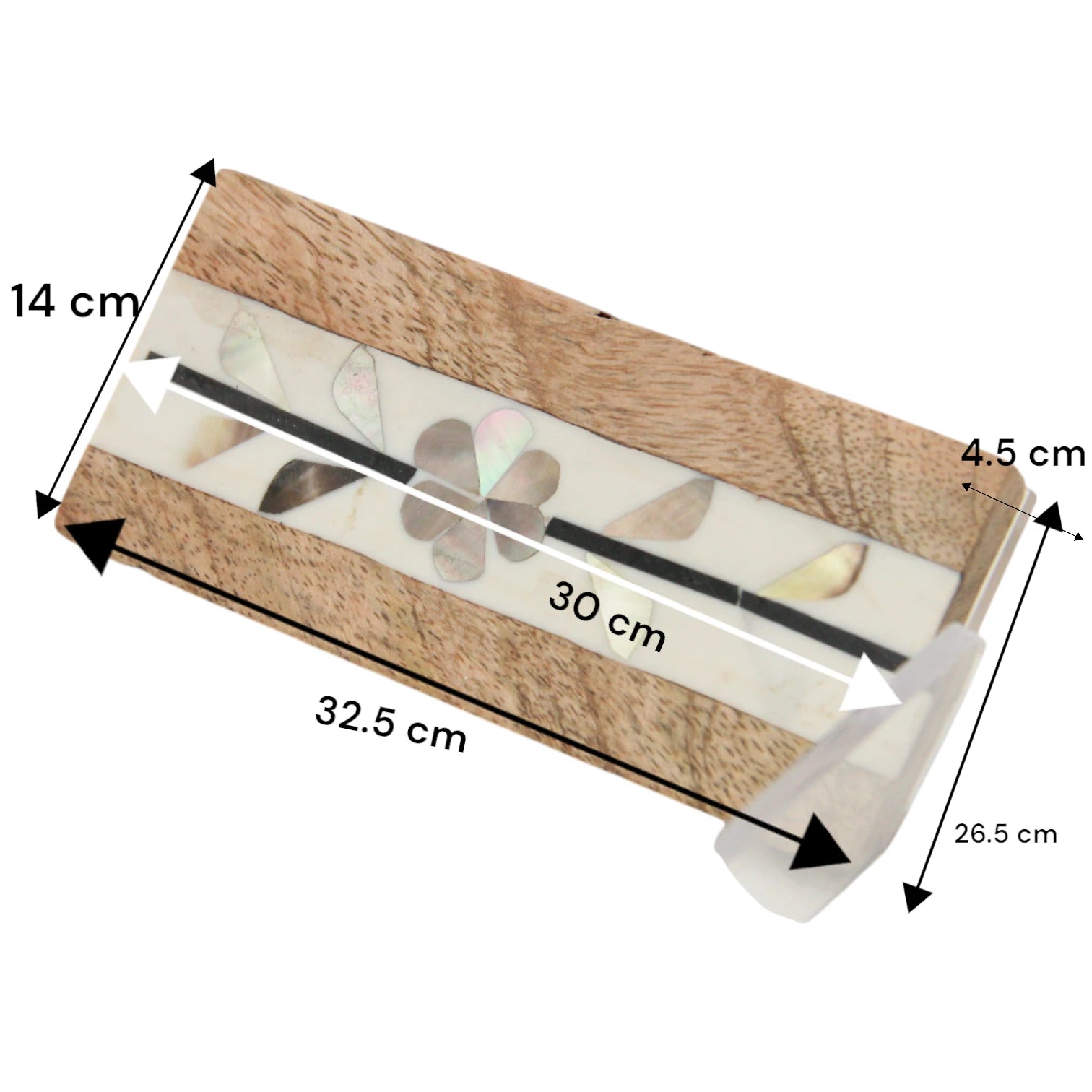 Damoo Arabic-Inspired Luxury Incense Burner Set with Floral Wood – Includes Decorative Metal Mabkhara & Clear Storage Box with Wooden Lid for Oud, Bukhoor - Damoo