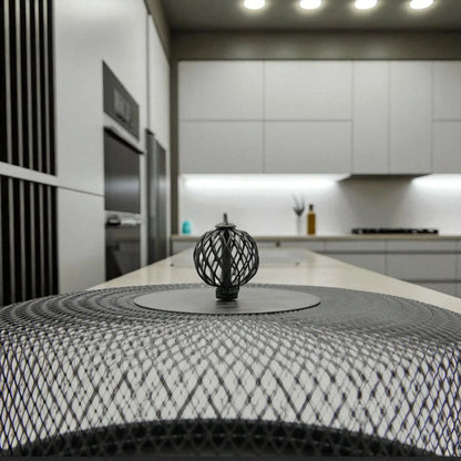 Damoo Black Metal Mesh Food Cover Tray with Handles – Decorative Dome Lid Snack Display for Fruits, Pastries, Desserts & Outdoor Serving Protection - Damoo