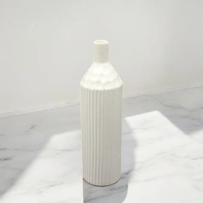 Damoo Ceramic Flower Vase – Modern Minimalist Vase for Fresh or Dried Flowers | Handmade Pottery Home Decor Accent - Damoo