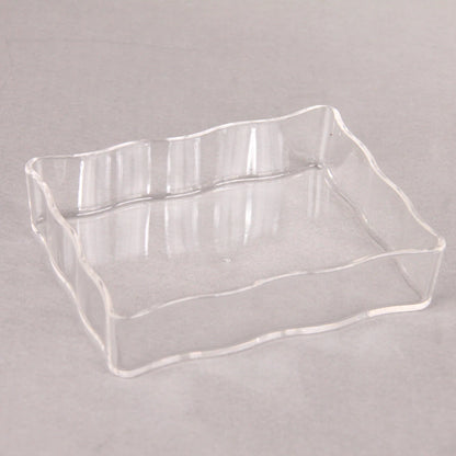 Damoo Clear Acrylic Compartment Tray with Lid – 4-Section Organizer Box for Sweets, Dates, Spices & Accessories – Durable, Elegant Display with Flip Lid Cover - Damoo