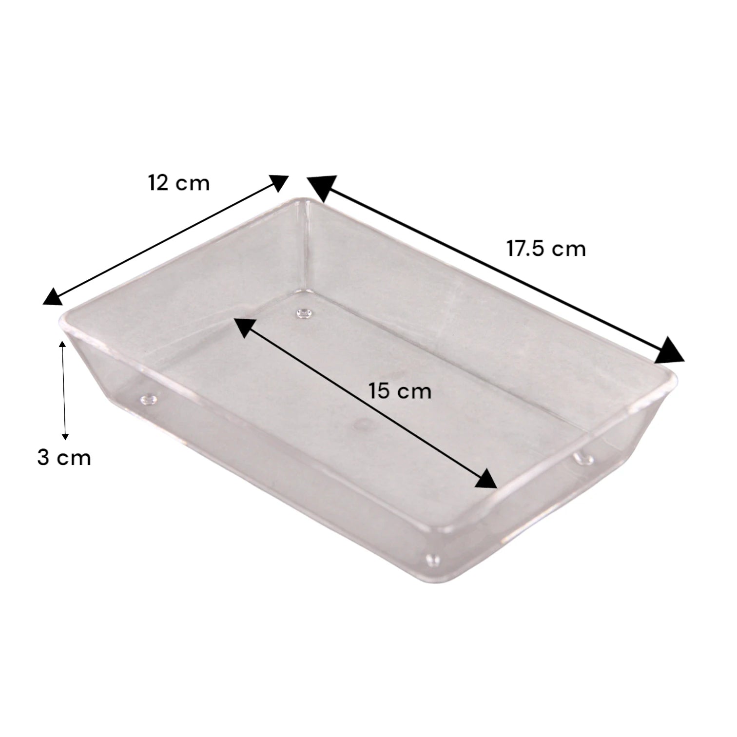 Damoo Clear Acrylic Compartment Tray with Lid – 4-Section Organizer Box for Sweets, Dates, Spices & Accessories – Durable, Elegant Display with Flip Lid Cover - Damoo