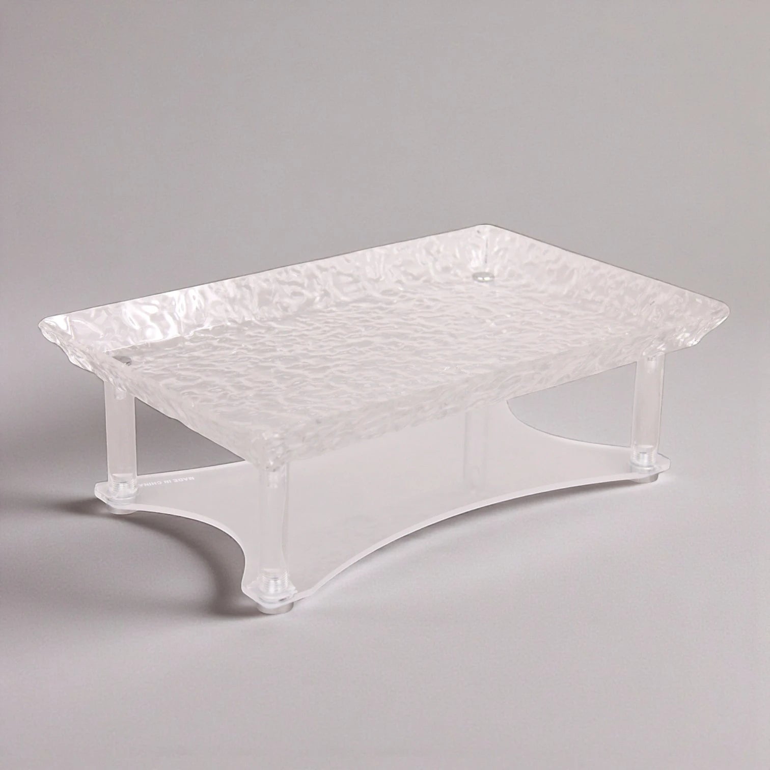 Damoo Clear Acrylic Snack Plate with Lid – Modern Covered Serving Box for Dates, Chocolates, Nuts, and Sweets – Elegant Tabletop Organizer for Ramadan, Eid, and Home Entertaining - Damoo