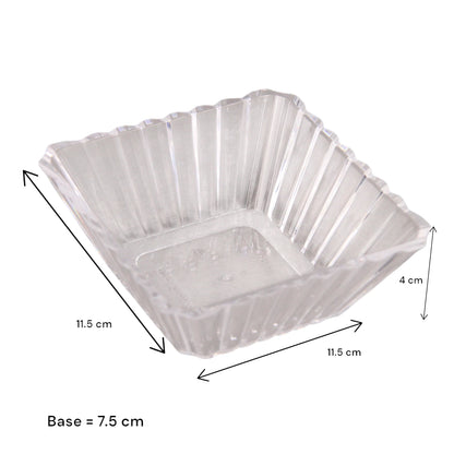 Damoo Clear Acrylic Snack Tray with Lid and 3 Sections – Elegant Serving Dish with Gold Handles for Sweets, Nuts, and Dates - Damoo