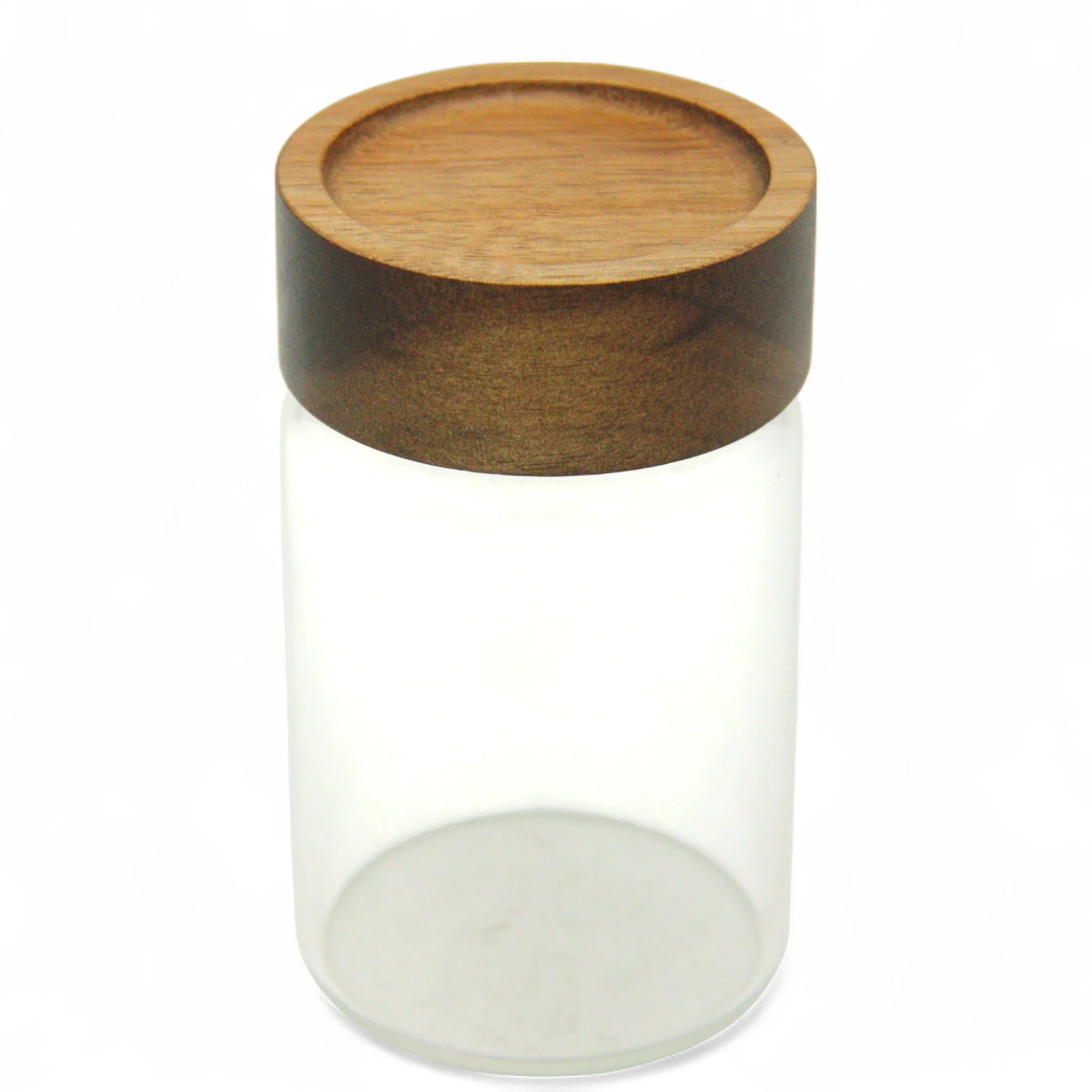 Damoo Clear Glass Canister Jar with Wooden Lid – Airtight Kitchen Storage Container for Coffee, Sugar, Spices, and Pantry Essentials - Damoo