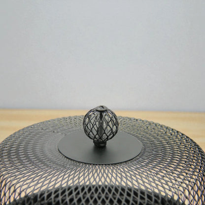 Damoo Durable Snack Tray with Protective Metal Mesh Cover  – Shatter-Resistant Base & Insect-Proof Dome for Fruit, Pastry & Dessert Serving - Damoo