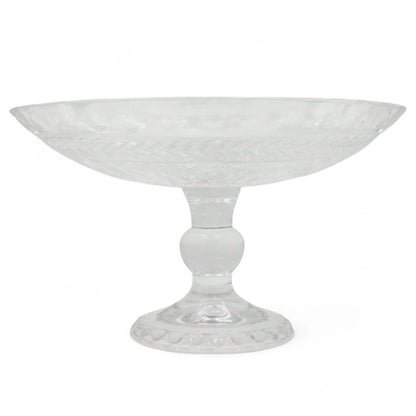 Damoo Elegant Clear Glass Pedestal Bowl – Decorative Serving Dish with Stand for Fruits, Desserts, Centerpieces - Damoo
