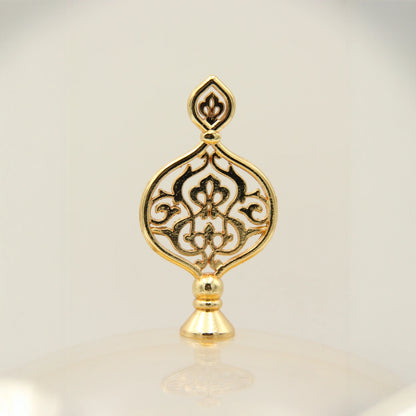 Damoo Elegant Gold-Plated Round Serving Tray with Dome Lid – Decorative Dessert Stand for Sweets, Dates & Pastries - Damoo