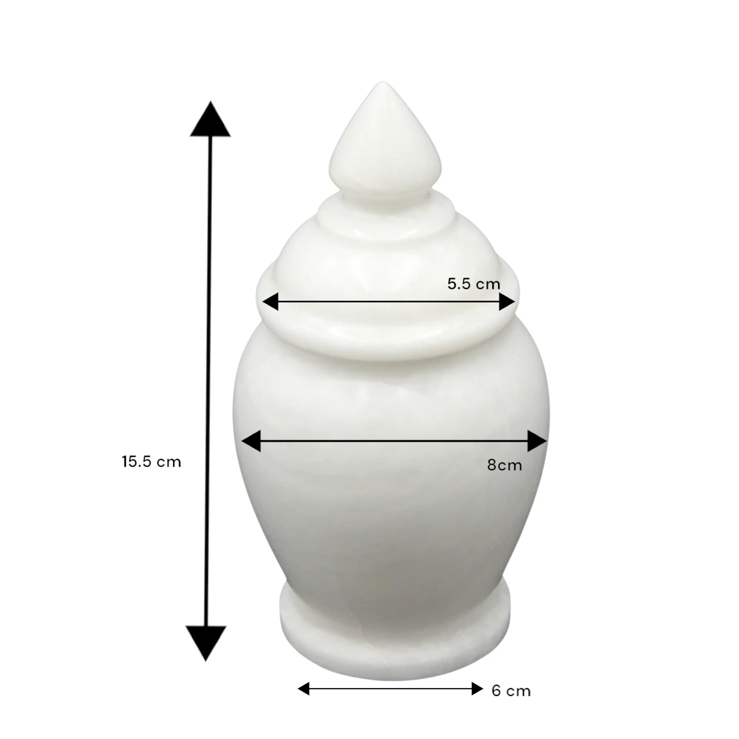 Damoo Elegant Marble Decorative Candy Jar with Lid – Classic Urn Style Storage Jar for Sweets, Kitchen, or Home Decor – Timeless Accent Piece for Tabletop or Countertop Display - Damoo