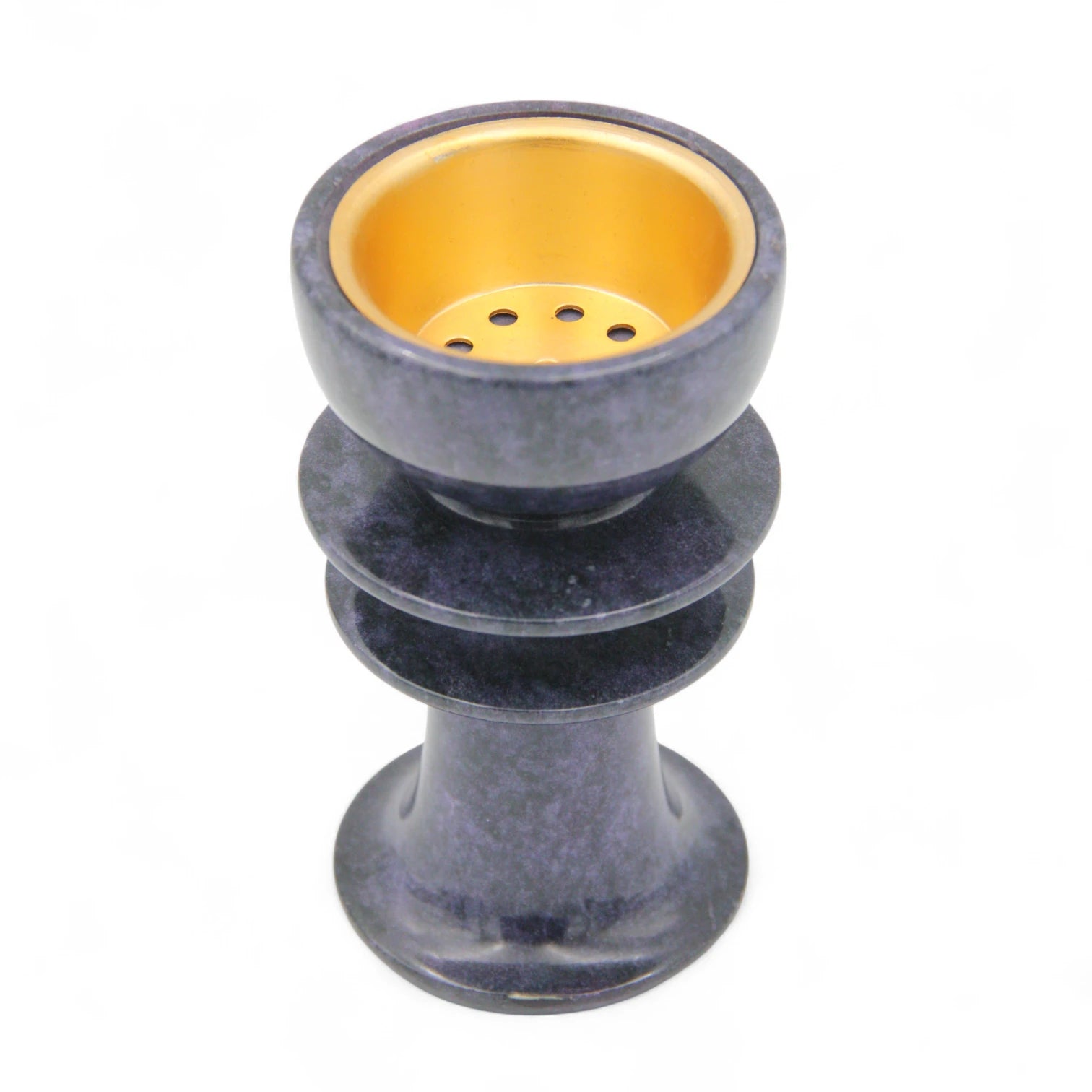 Damoo Elegant Purple Marble Incense Burner – Handmade Bakhoor Holder with Gold-Plated Inner Bowl –  for Home, Majlis, for Gifts - Damoo