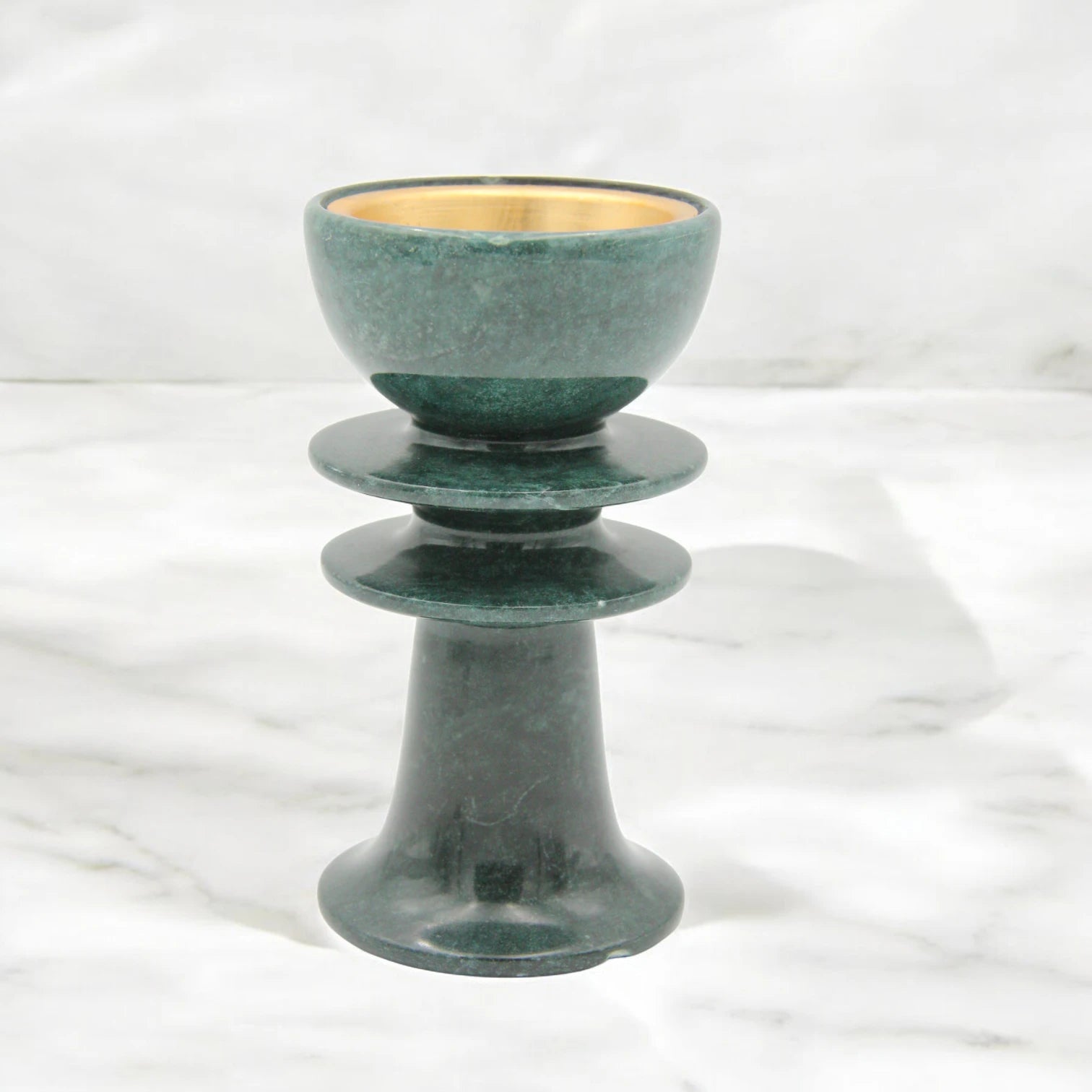 Damoo Elegant Purple Marble Incense Burner – Handmade Bakhoor Holder with Gold-Plated Inner Bowl –  for Home, Majlis, for Gifts - Damoo