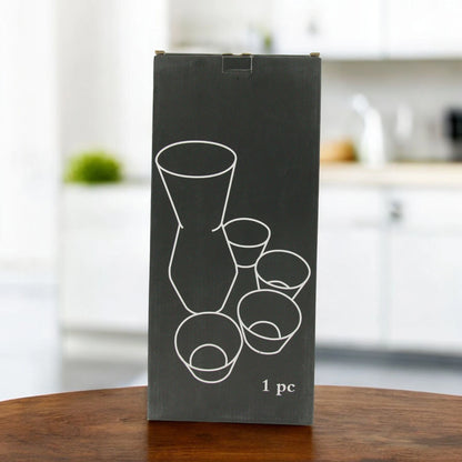 Damoo Glass Water Pitcher & Cups Set – 1 Lead-Free Glass Pot with 4 Matching Cups, Elegant Scandinavian Design for Iced Tea, Juice & Water - CH06 - Damoo