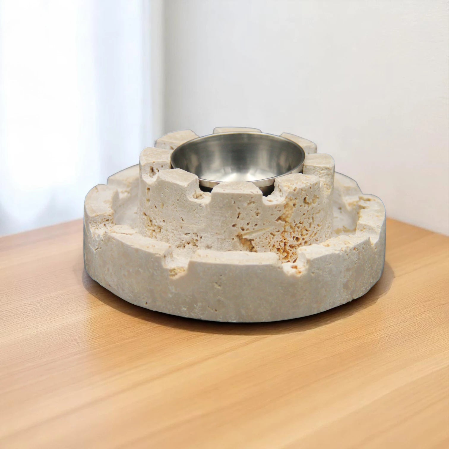 Damoo Hand-Carved Marble Incense Burner with Stainless Steel Bowl – Natural Stone Incense Holder for Bakhoor & Aromatherapy - Damoo