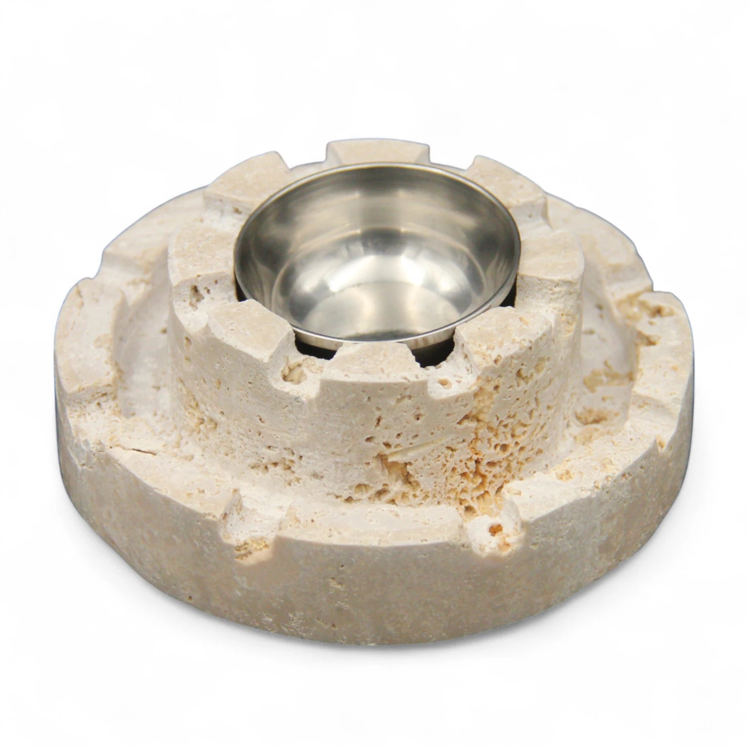 Damoo Hand-Carved Marble Incense Burner with Stainless Steel Bowl – Natural Stone Incense Holder for Bakhoor & Aromatherapy - Damoo