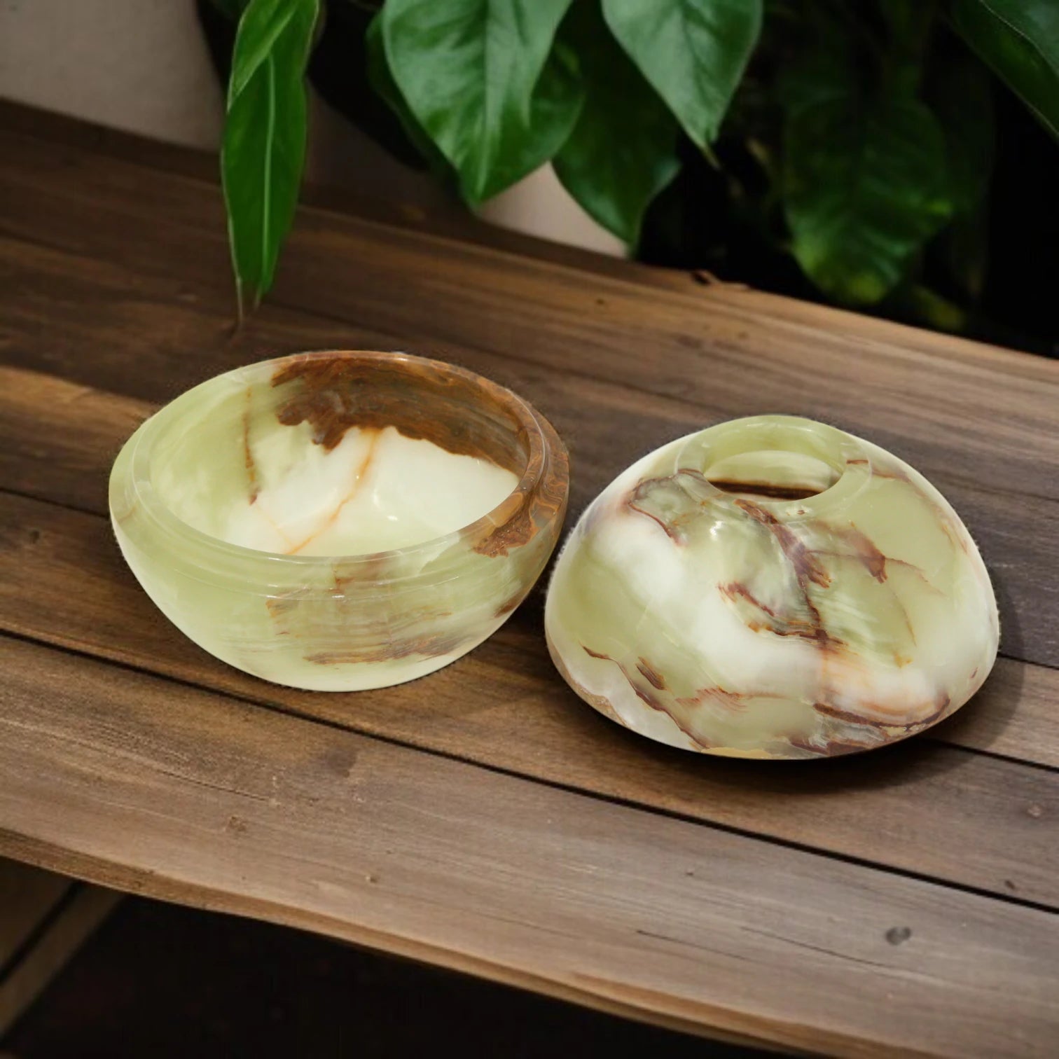 Damoo Handcrafted Marble Tissue Ball – Luxury Stone Tissue Holder for Modern & Arabic Decor | Round Onyx Tissue Dome for Tabletop or Majlis Use - Damoo